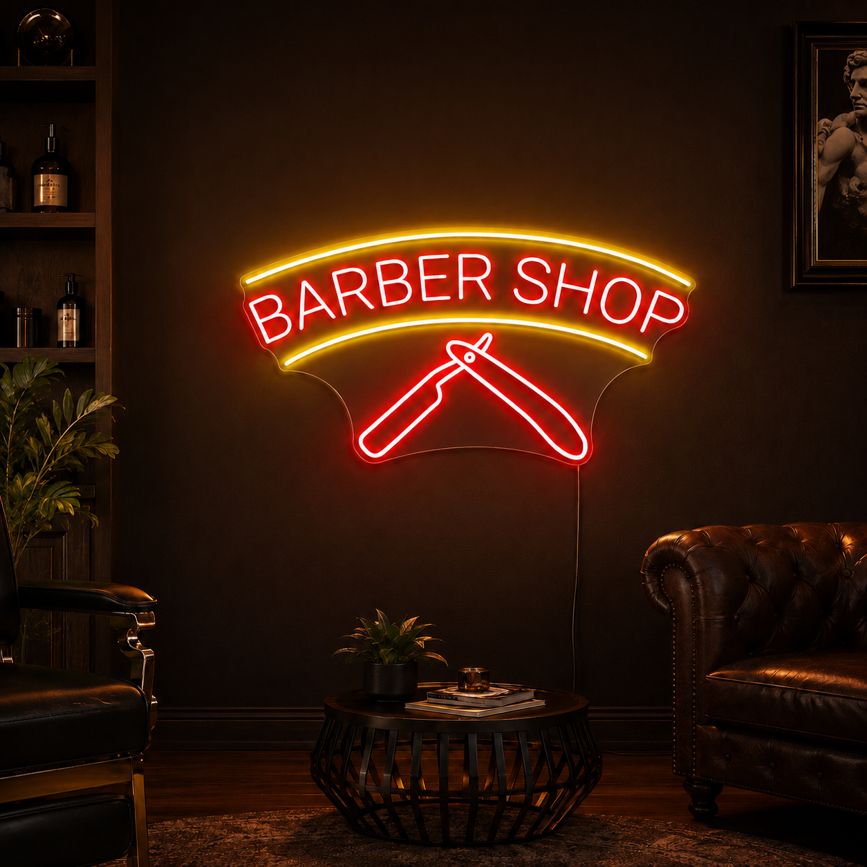 Barber Shop Business Wall Decor LED Neon Sign - 01 Original Product Image