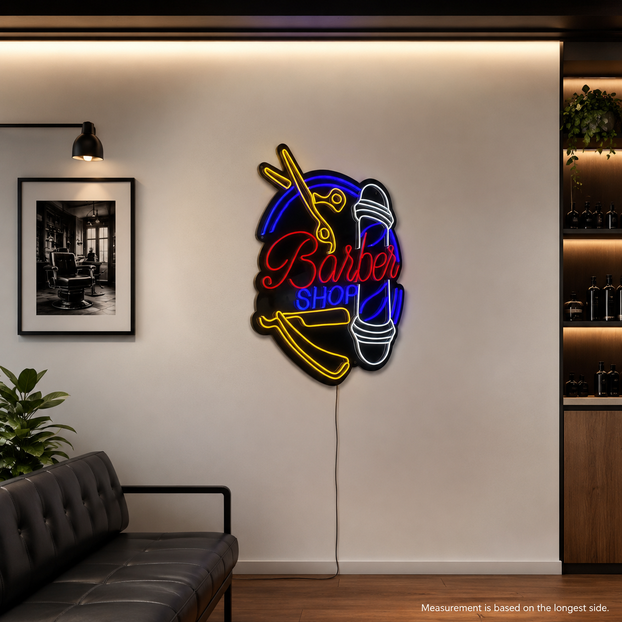 Barber Shop LED Neon Sign Home Decor Wall Neon Sign - 04 Size Image