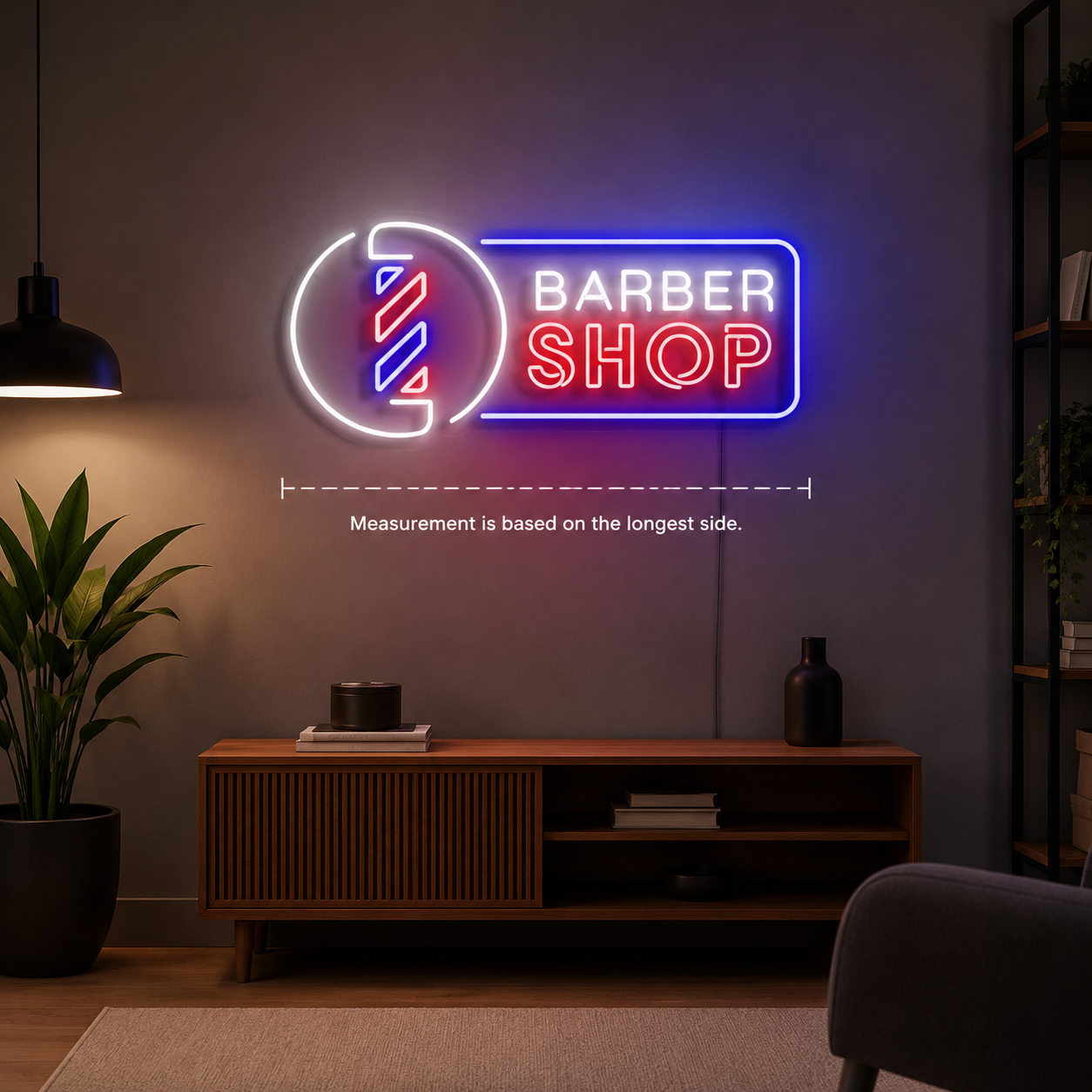 Barber Shop LED Neon Sign Home Wall Art Wall Neon Sign - 04 Size Image