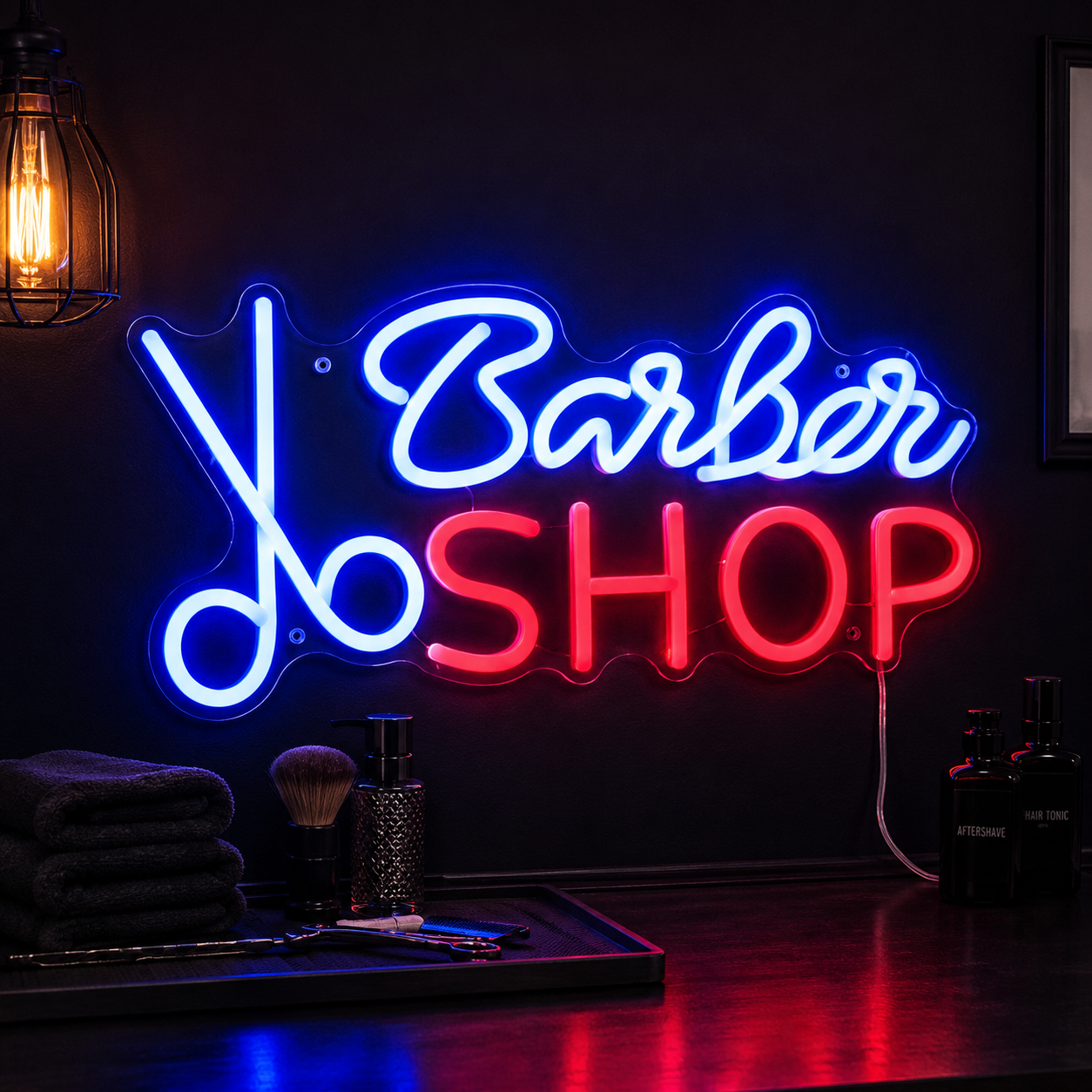 Barber Shop Wall Art LED Neon Sign - 01 Original Product Image