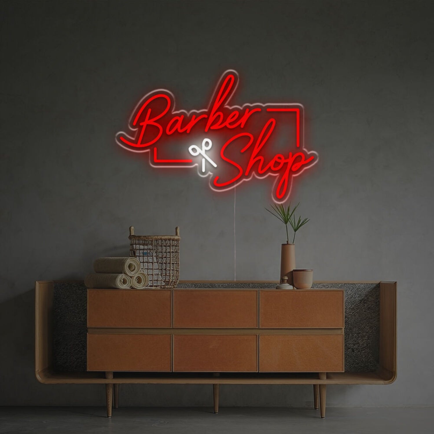 Barber Shop With Scissors Led Neon Sign | Shineneon