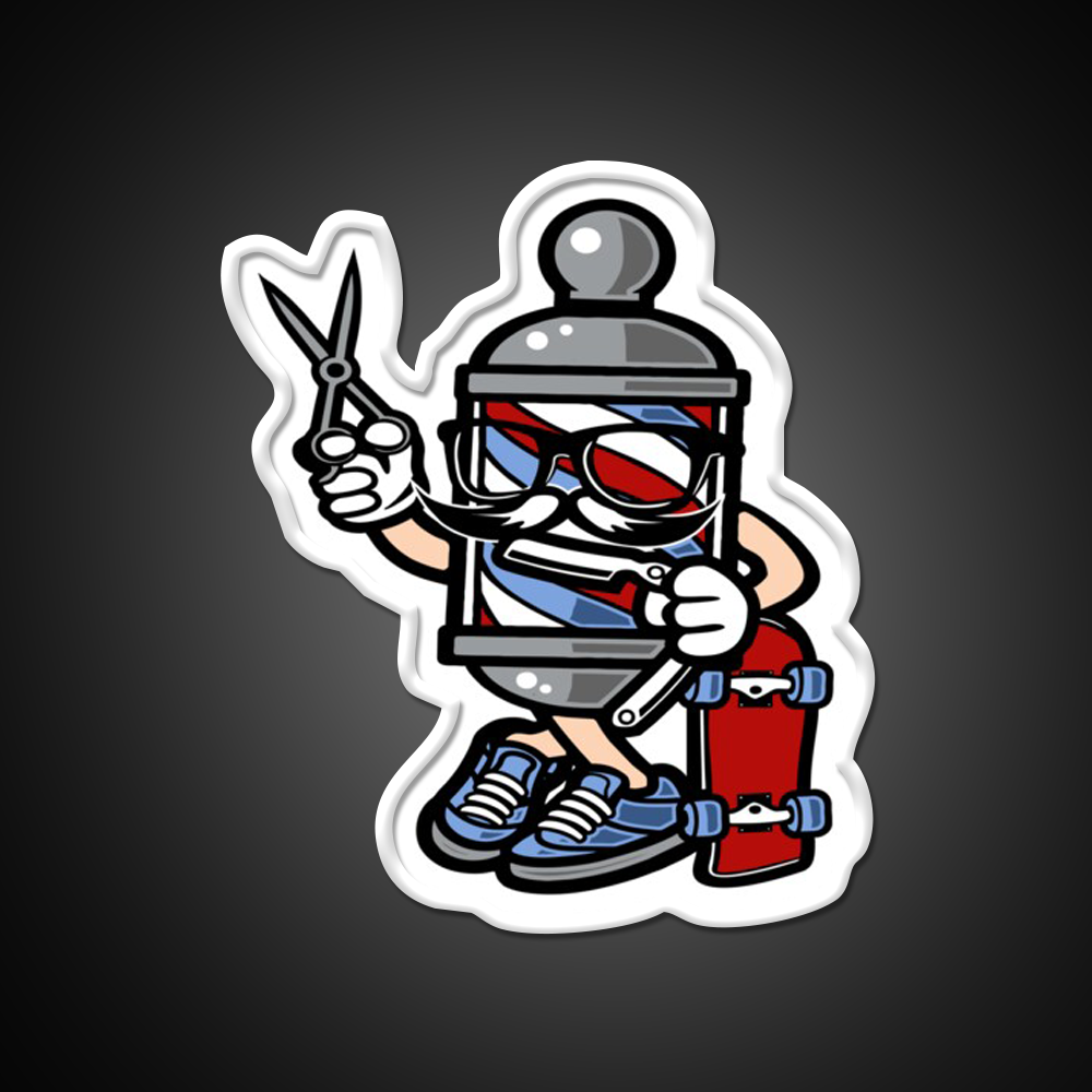 Barber Skater Barber Shop Haircut Led Neon Sign Open Barber Led