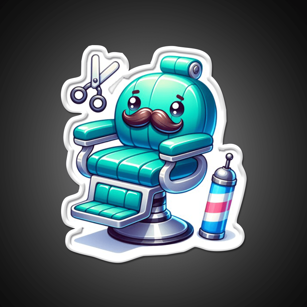 Barbers Chair With A Mustache Barber Shop Haircut Led Neon Sign - Shineneon