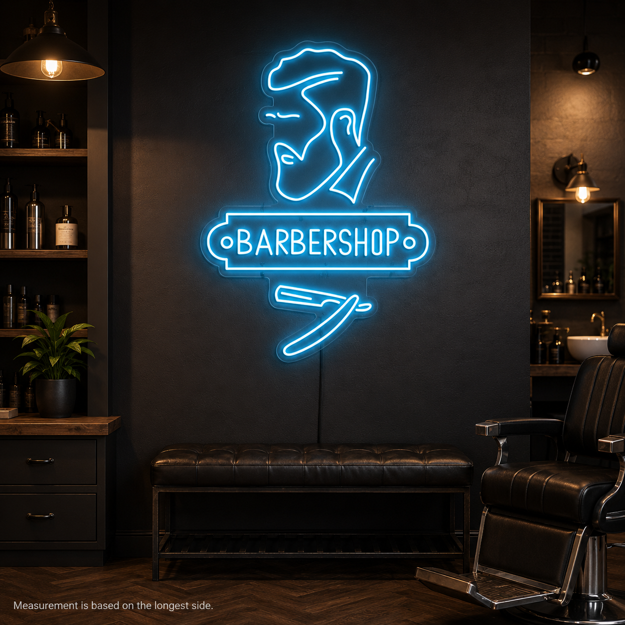 Barbershop LED Neon Sign Home Wall Art - 04 Size Image