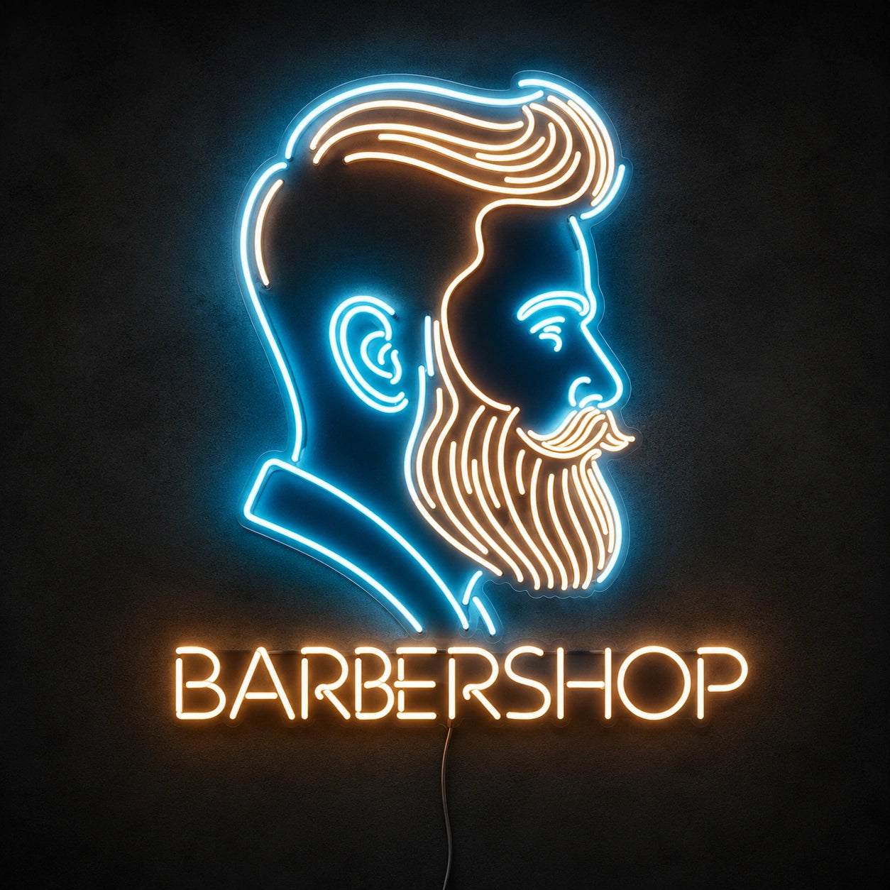 Barbershop LED Neon Sign Wall Art - 01 Original Product Image