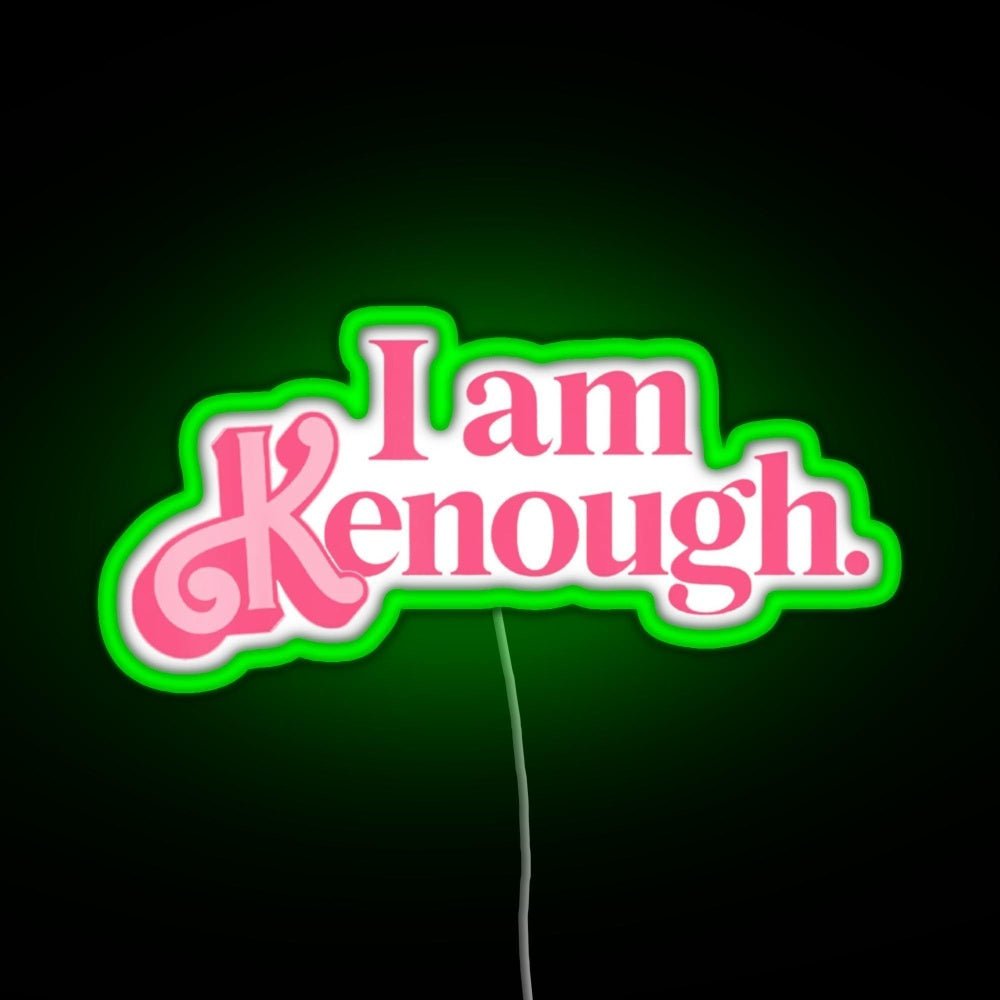 Barbie I Am Kenough Pink Color Rgb Led Neon Sign Pop Wall Art - Shineneon