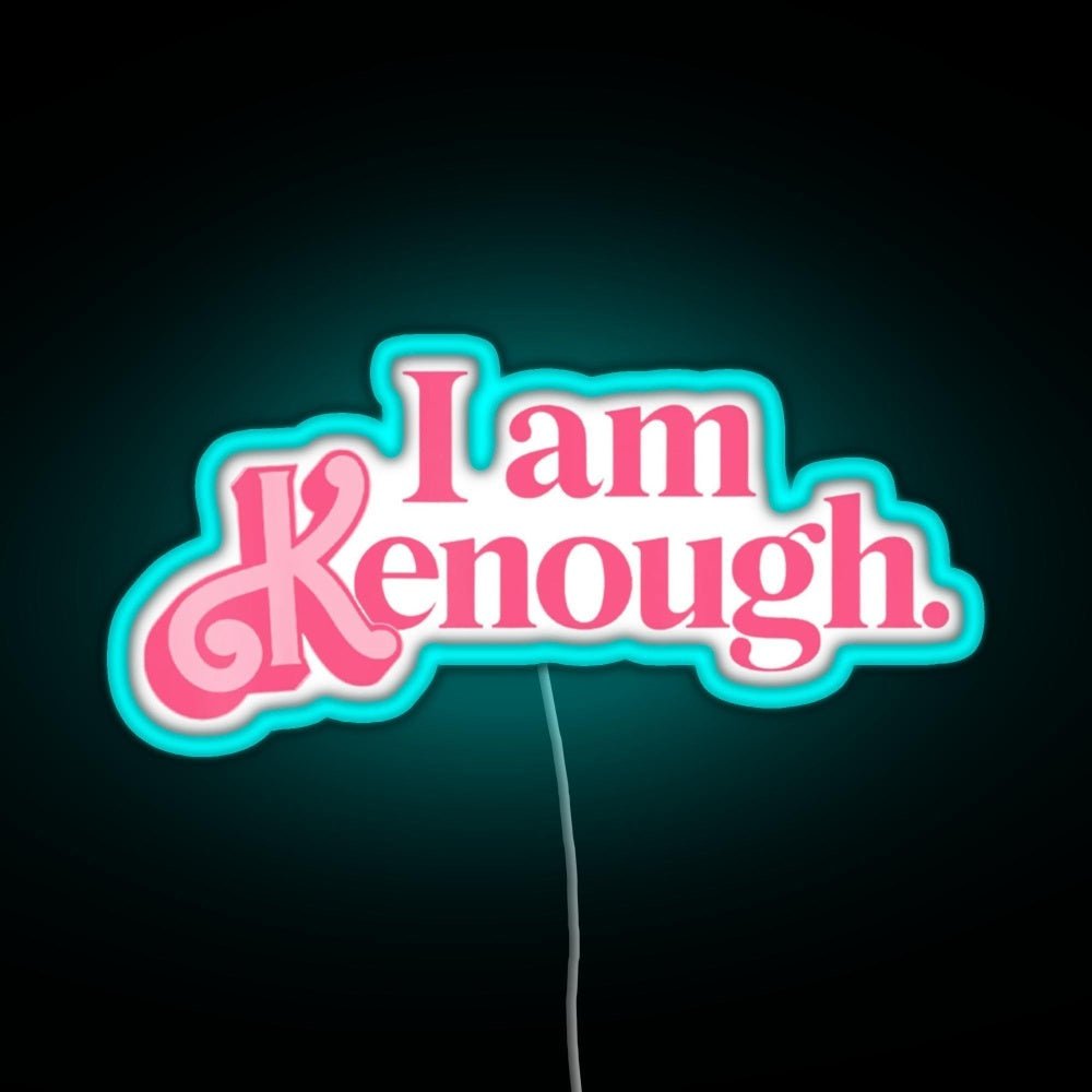 Barbie I Am Kenough Pink Color Rgb Led Neon Sign Pop Wall Art - Shineneon
