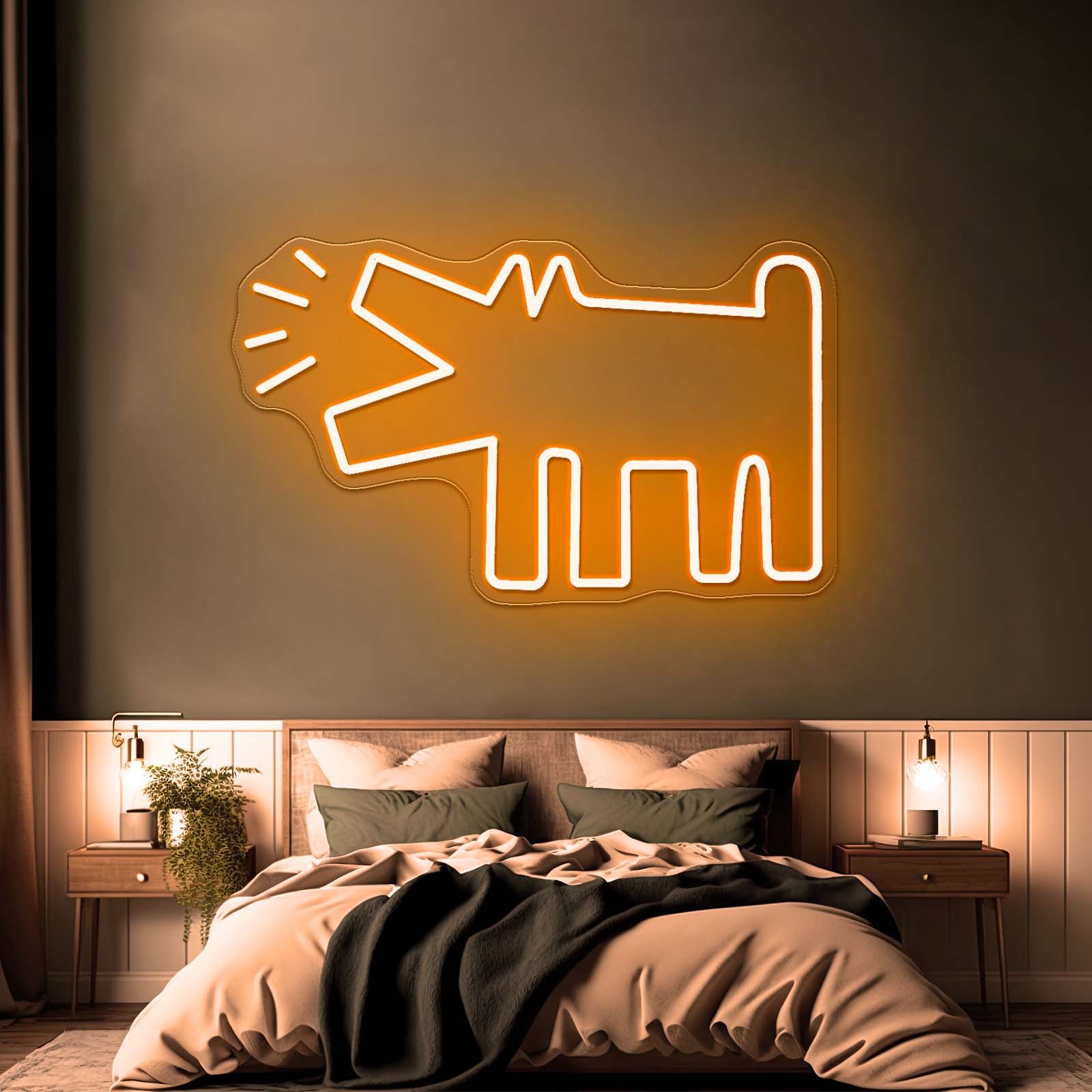 Barking Dog Funny Led Neon Sign Wall Art - LED neon sign view 6