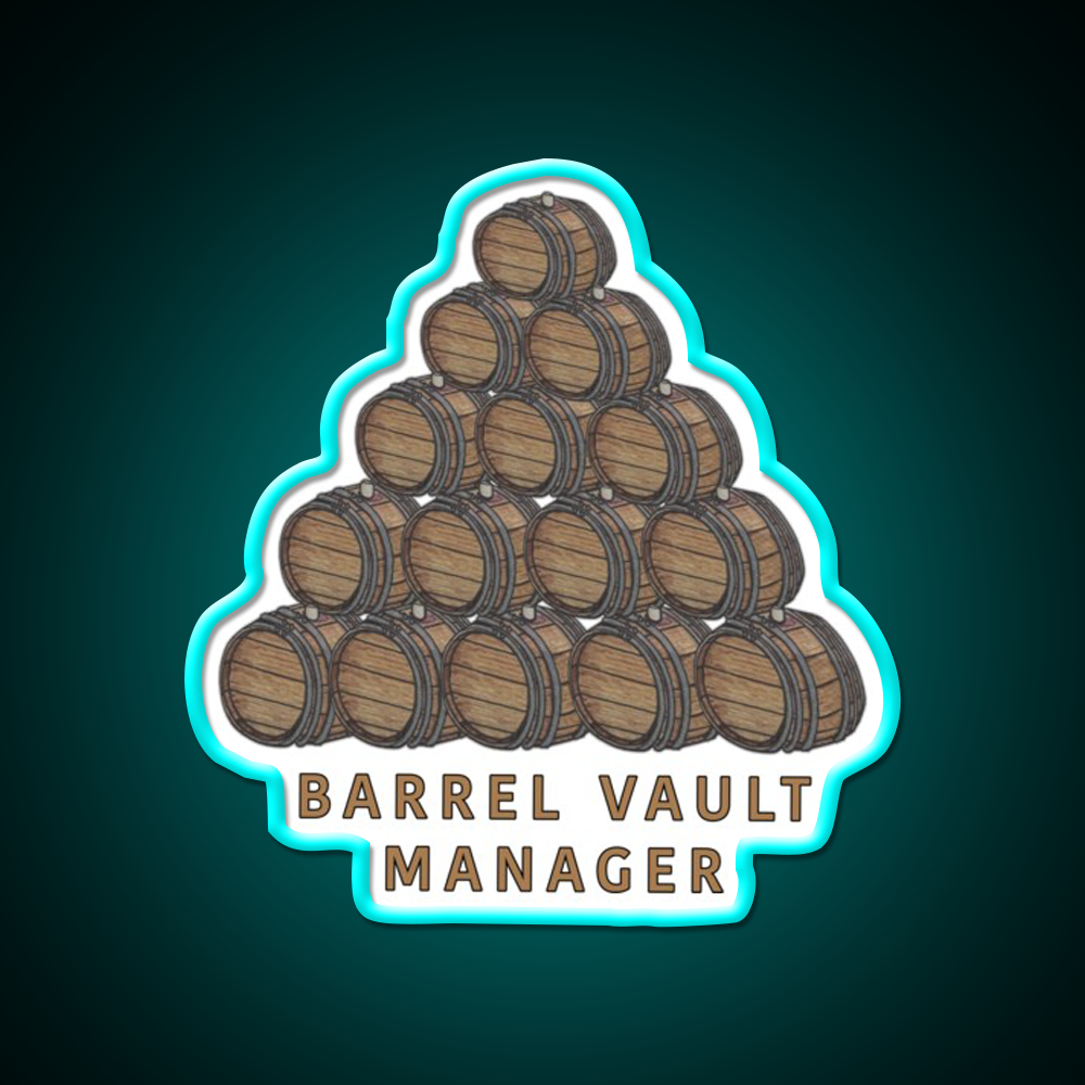 Barrel Vault Manager Whiskey Drink Bar Led Neon Sign Rgb Color