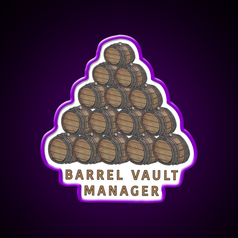 Barrel Vault Manager Whiskey Drink Bar Led Neon Sign Rgb Color