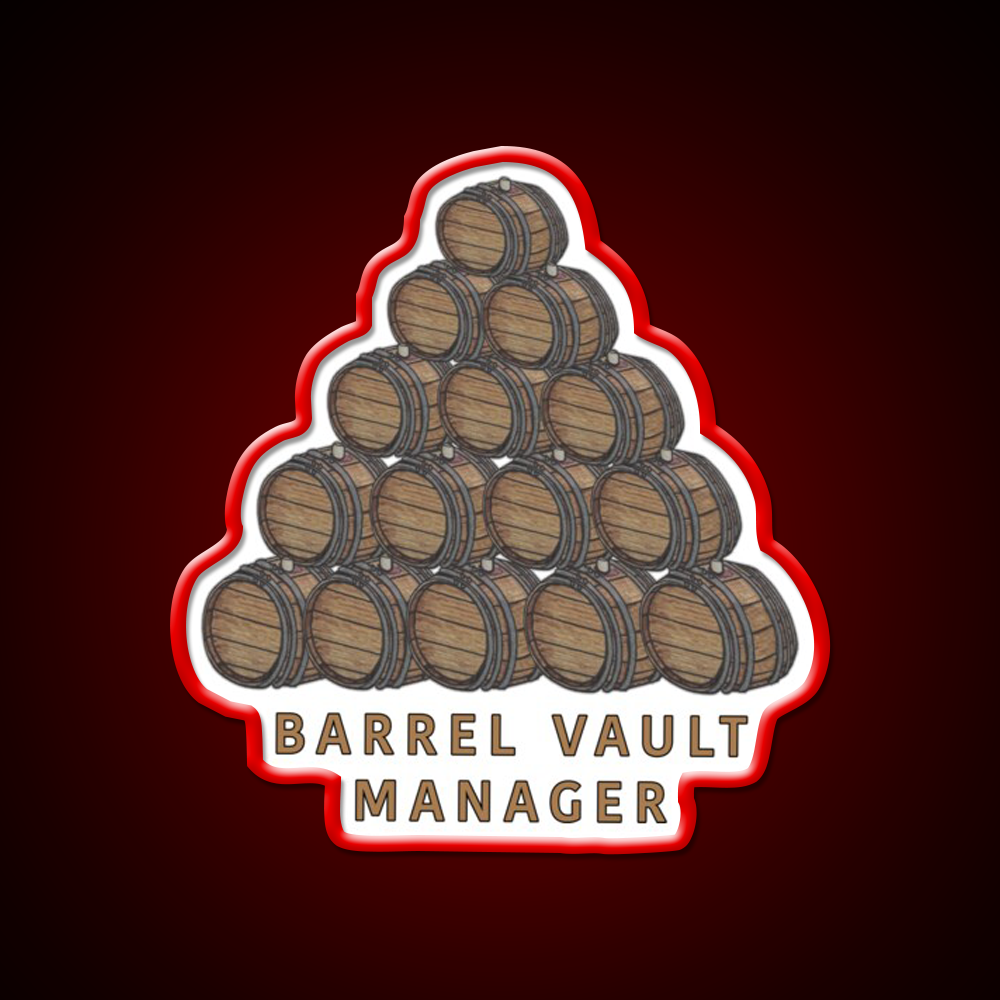 Barrel Vault Manager Whiskey Drink Bar Led Neon Sign Rgb Color