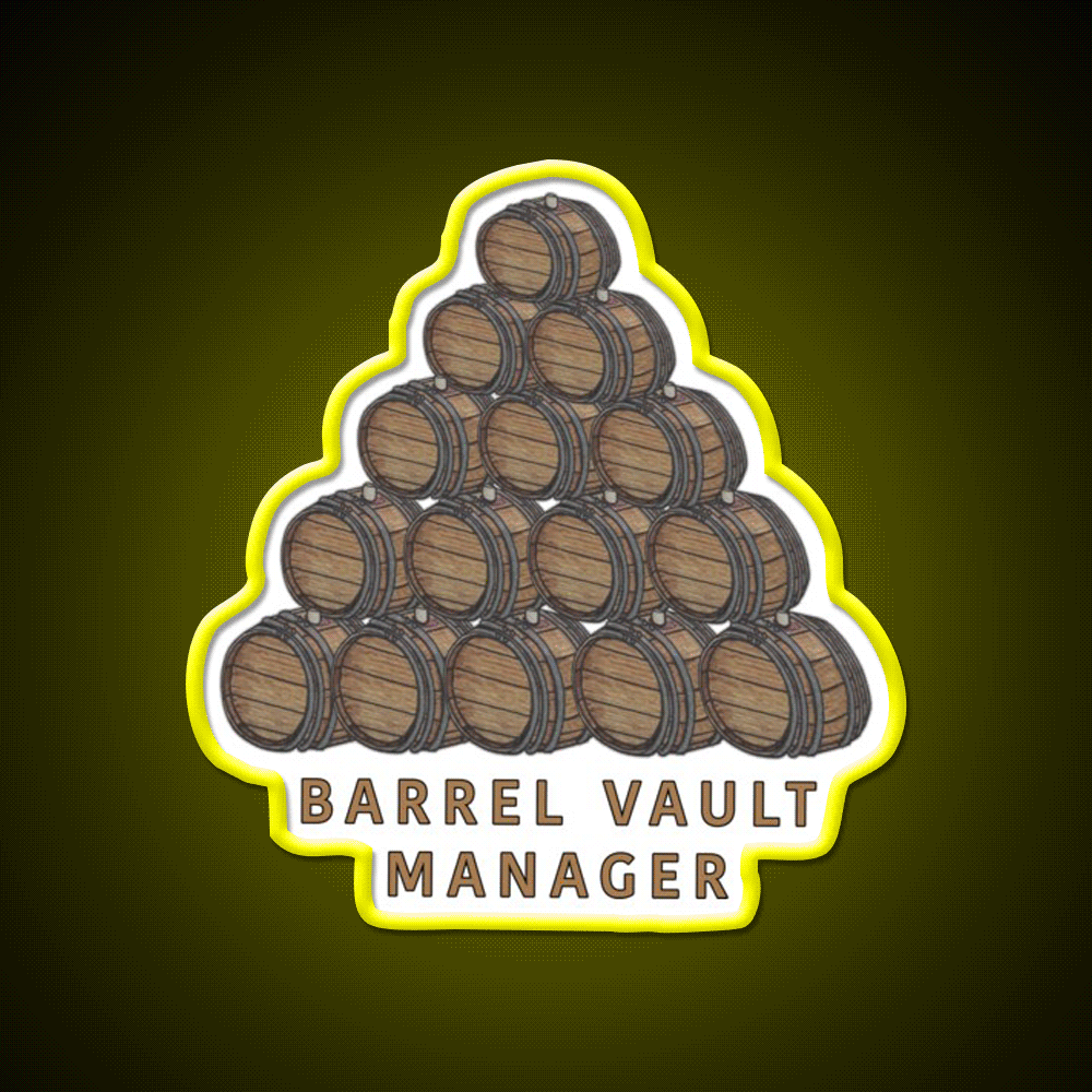 Barrel Vault Manager Whiskey Drink Bar Led Neon Sign Rgb Color
