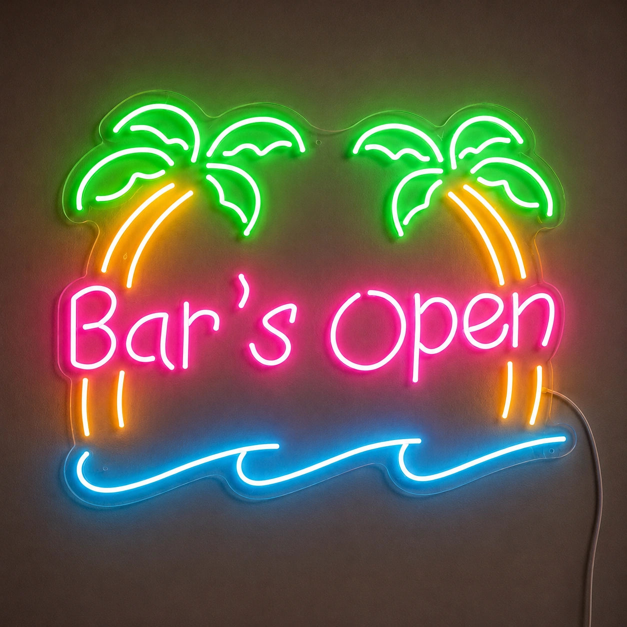Bars Open Island Neon Sign LED Neon Sign main product image