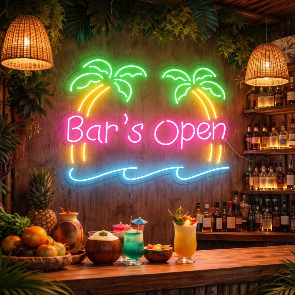 Bar's Open LED Neon Sign Home Wall Art - 02 High-Converting Product Image