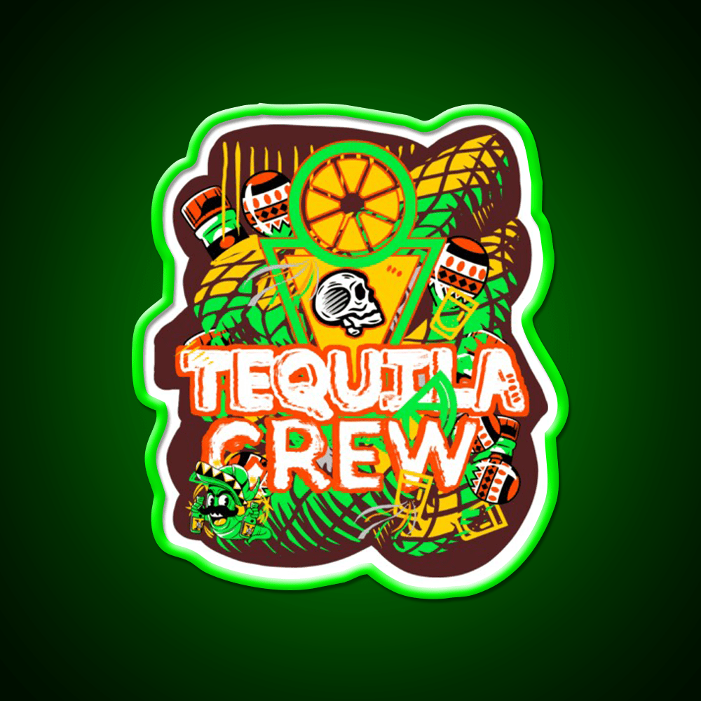 Bartender Party Crew Party Drink Tequila Led Neon Sign Rgb Color - Shineneon