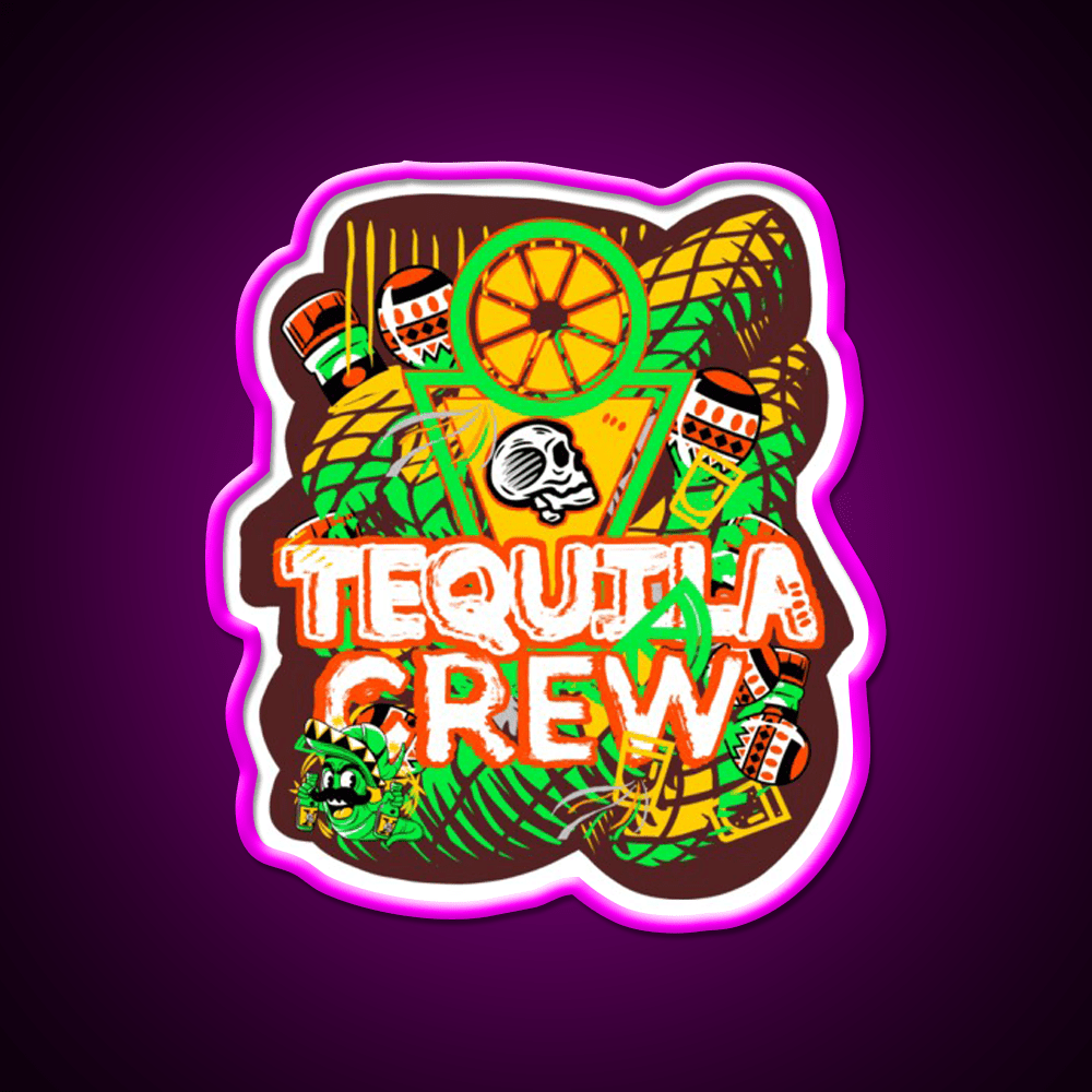 Bartender Party Crew Party Drink Tequila Led Neon Sign Rgb Color - Shineneon