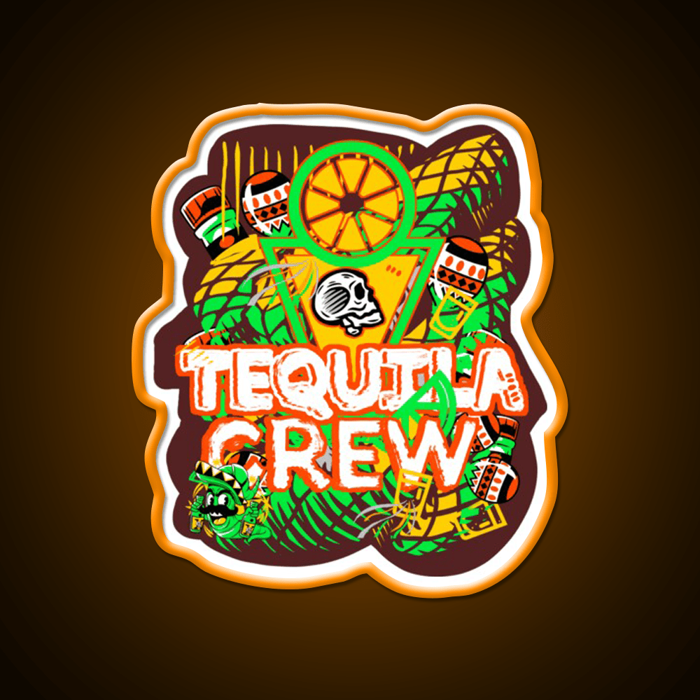 Bartender Party Crew Party Drink Tequila Led Neon Sign Rgb Color - Shineneon