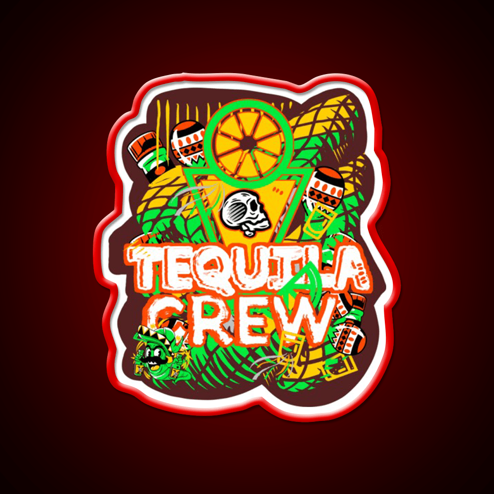 Bartender Party Crew Party Drink Tequila Led Neon Sign Rgb Color - Shineneon