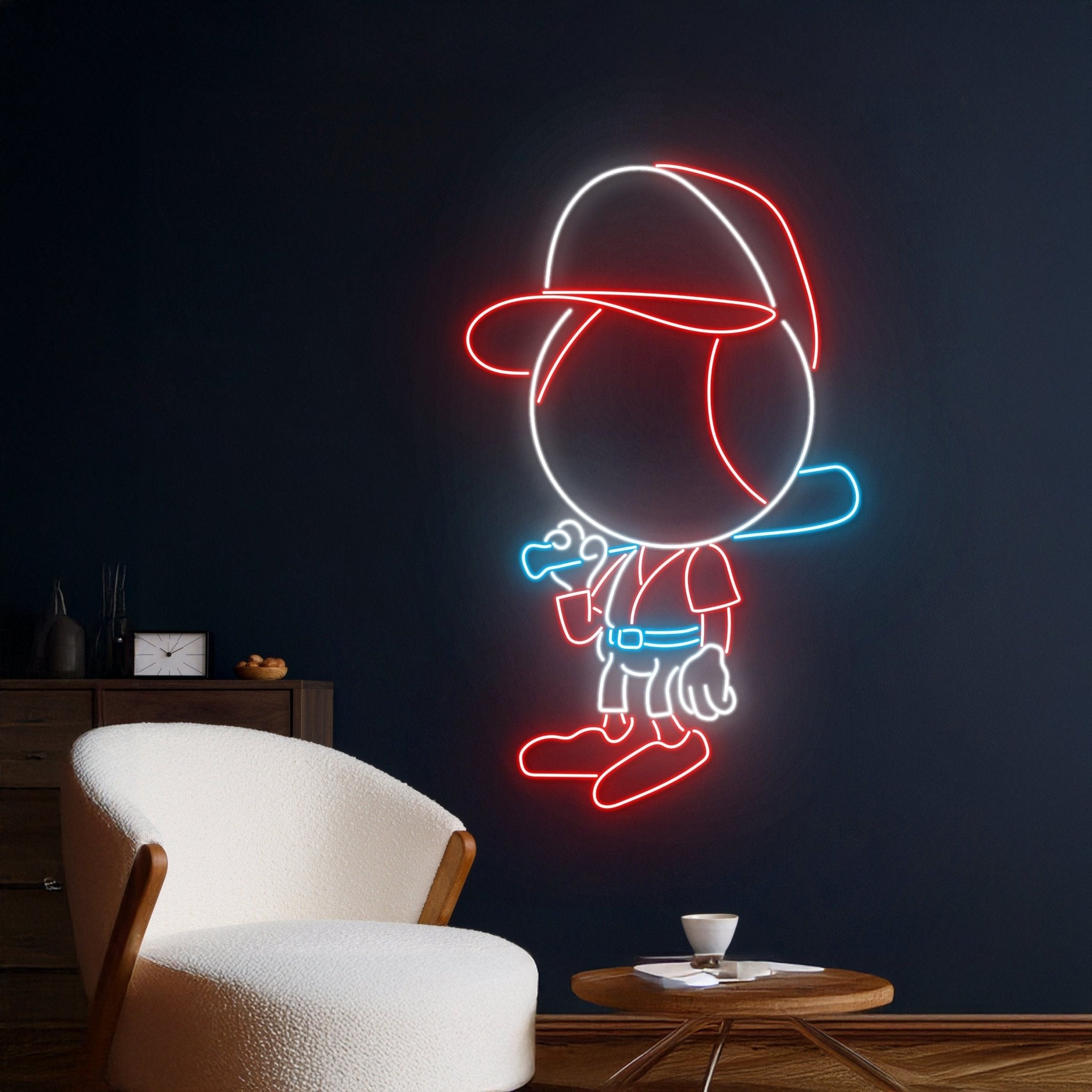 Base Ball Bat Glove Cap Led Sign - Shineneon