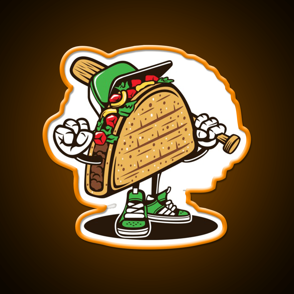Baseball And Taco Led Neon Sign Mexican Food Sign Rgb Color - Shineneon