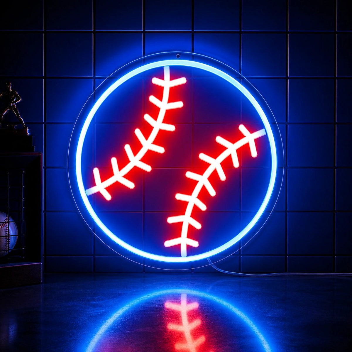 Baseball Ball Outline LED Neon Sign - Shineneon