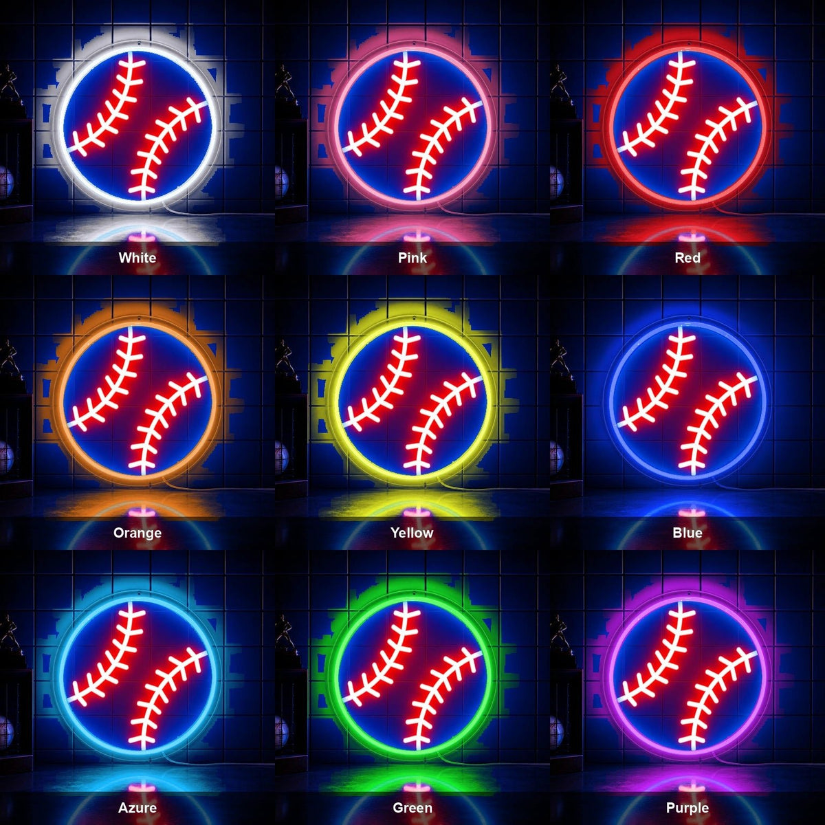 Baseball Ball Outline LED Neon Sign - Shineneon