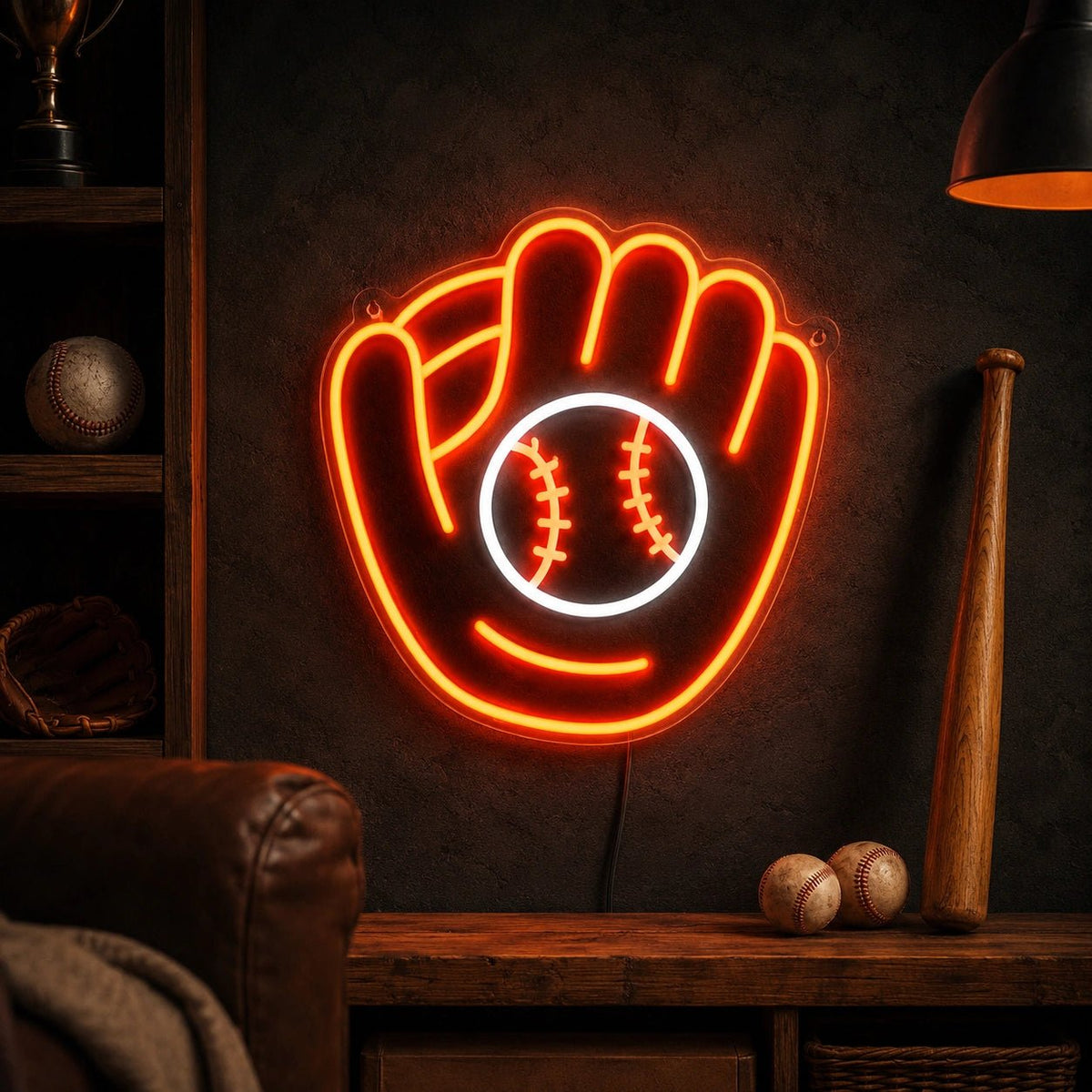 Baseball Glove And Ball LED Neon Sign - Shineneon