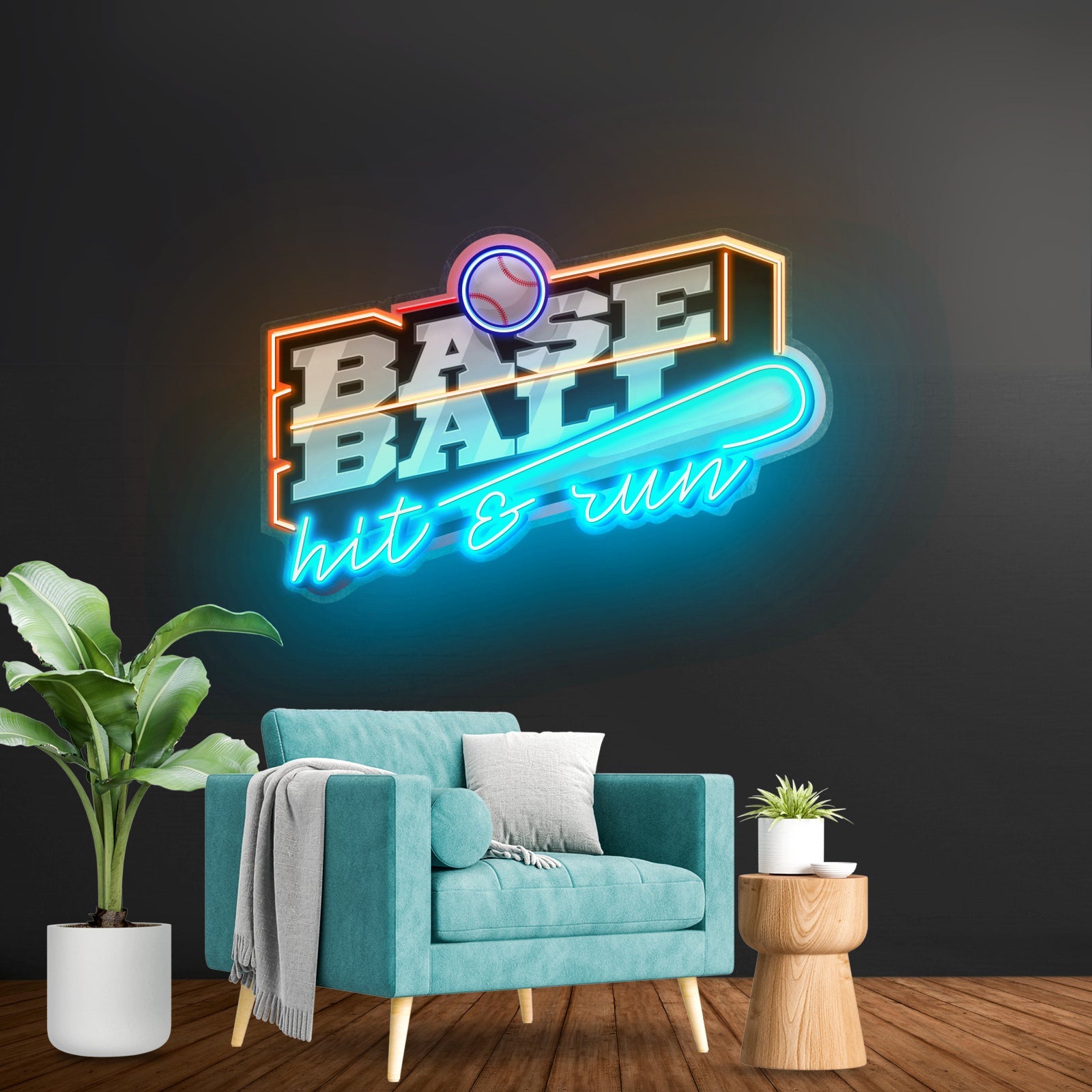 Baseball Hit And Run Led Neon Sign Light Custom Led Signs - Shineneon