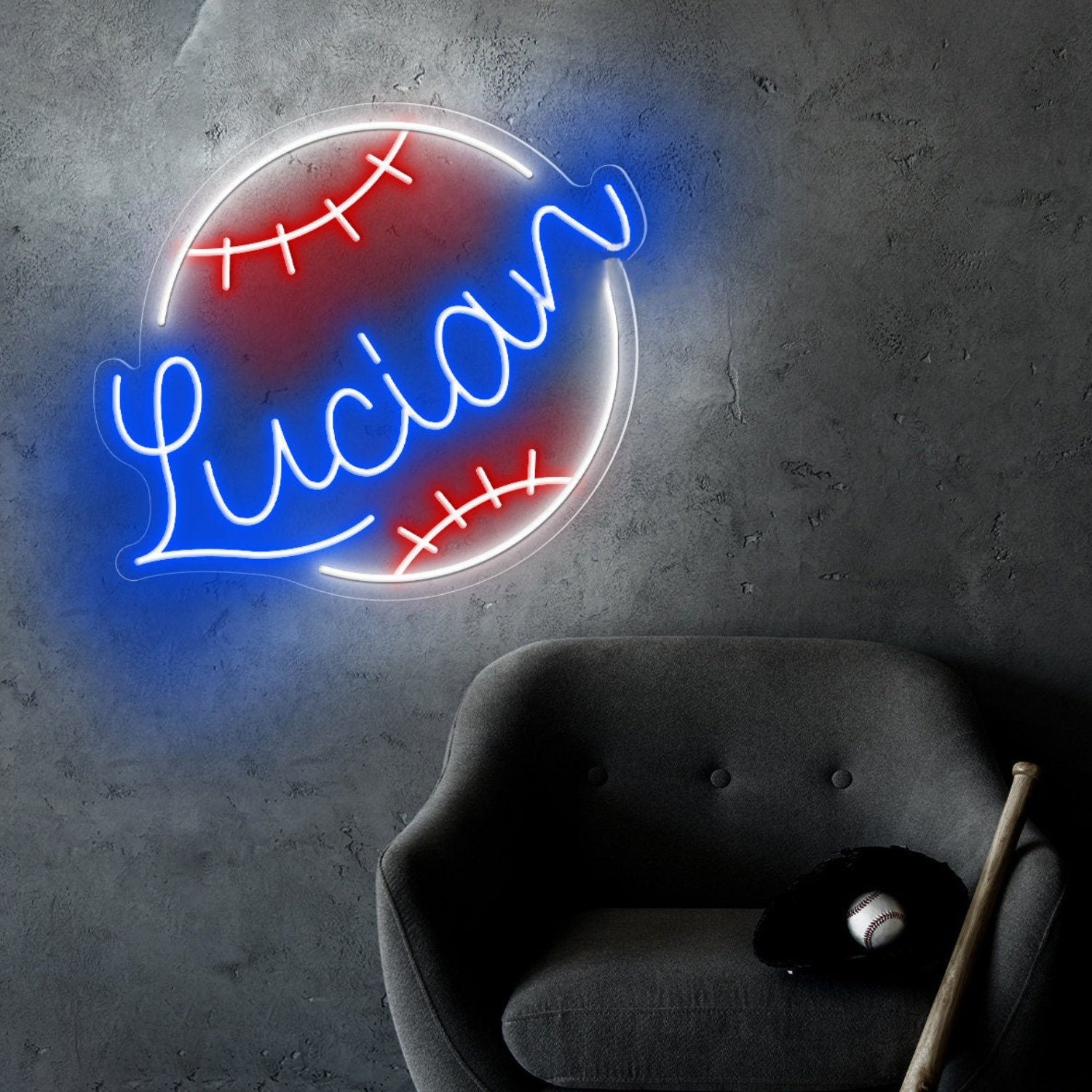 Baseball Led Neon Sign With Your Adorable Kids Name | Shineneon