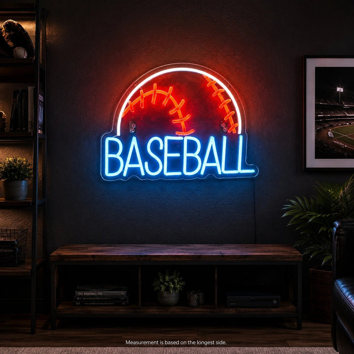 Baseball Text And Ball Stitching LED Neon Sign - Shineneon