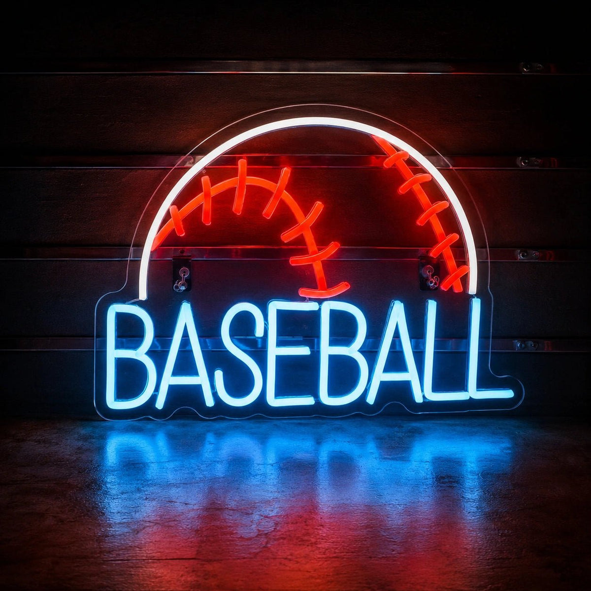 Baseball Text And Ball Stitching LED Neon Sign - Shineneon