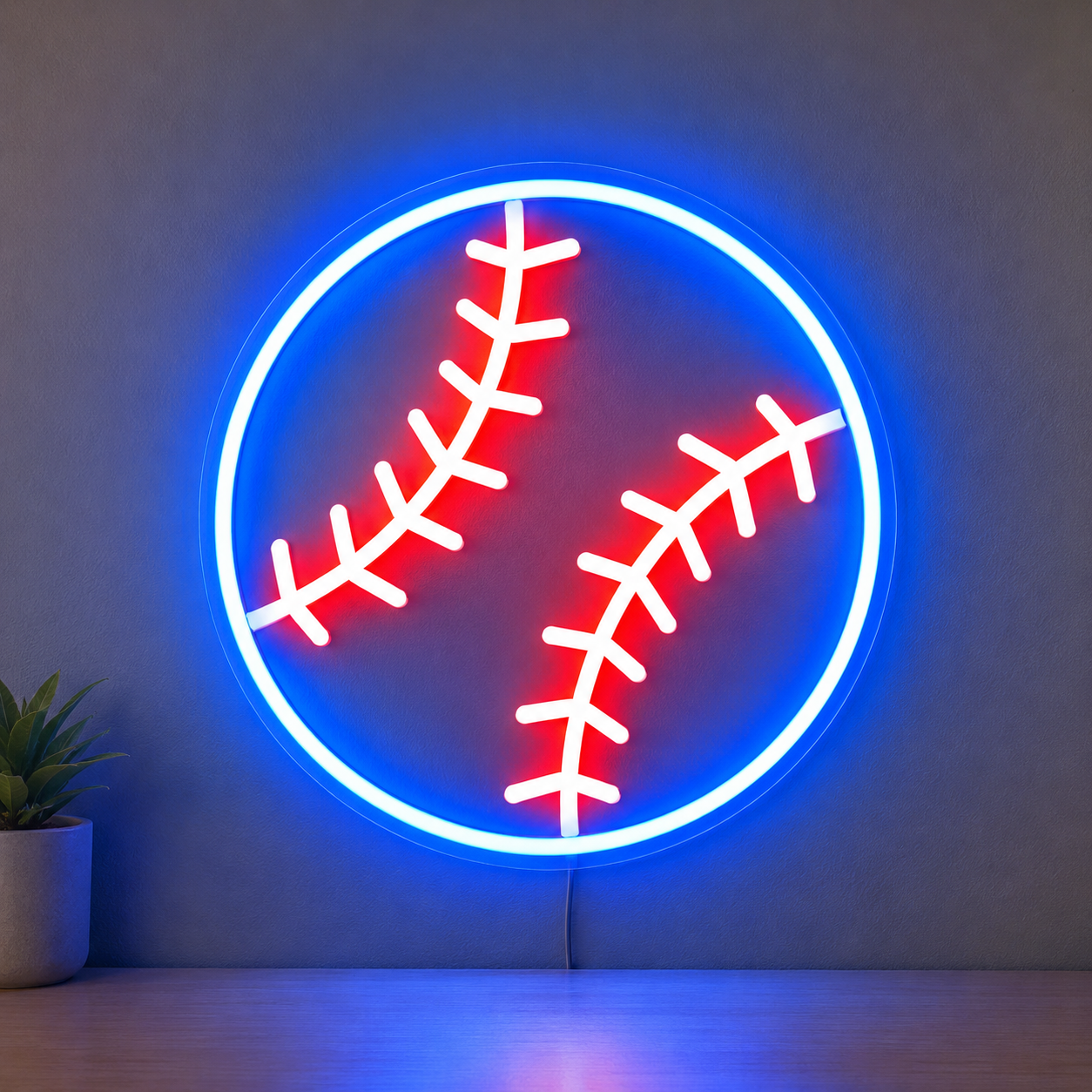 Baseball Wall Decor LED Neon Sign main product image