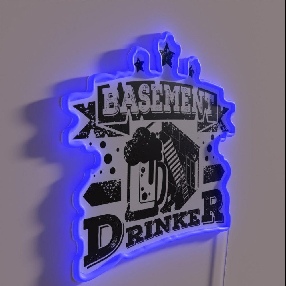 Basement Drinker Beer Rgb Led Neon Sign - LED neon sign close-up detail
