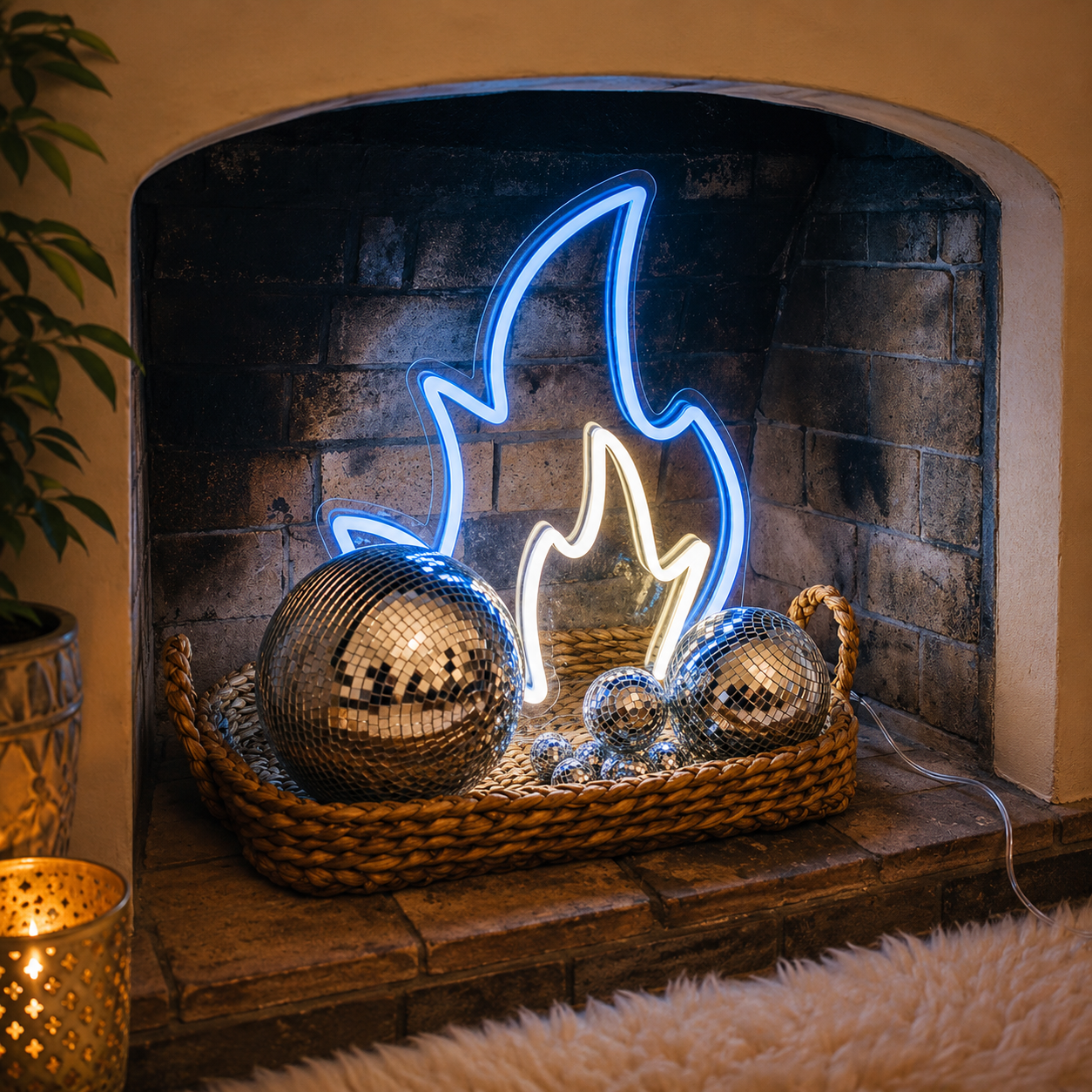 Basement Lounge Square Wall Decor LED Neon Sign main product image