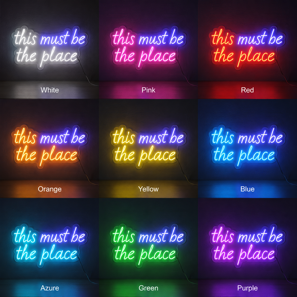 Basement Lounge Square Wall Decor LED Neon Sign Home Art color grid