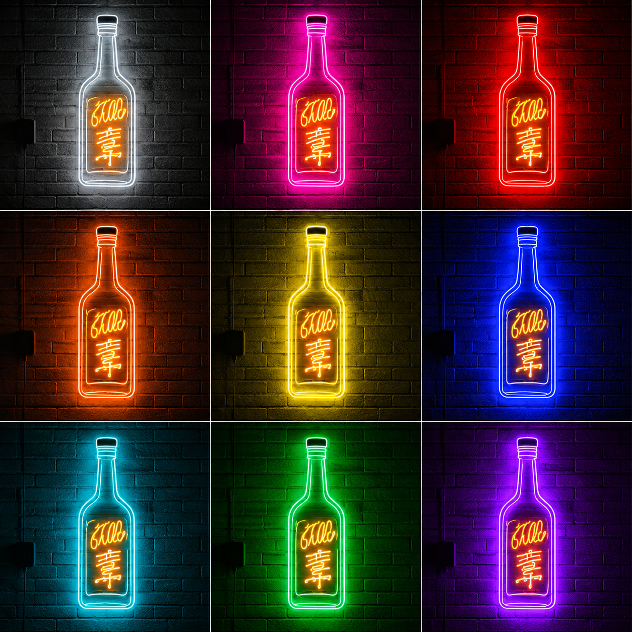 Basement Lounge Wall Decor LED Neon Sign Home Art color grid