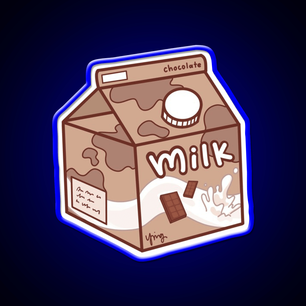Basic Milk Carton Chocolate Snack Food Led Neon Sign Rgb Color - Shineneon