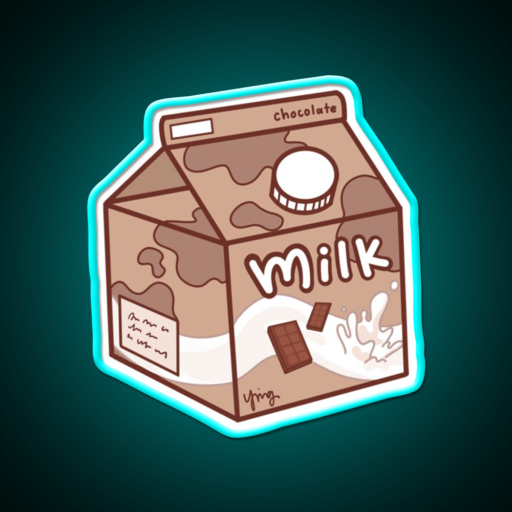 Basic Milk Carton Chocolate Snack Food Led Neon Sign Rgb Color - Shineneon