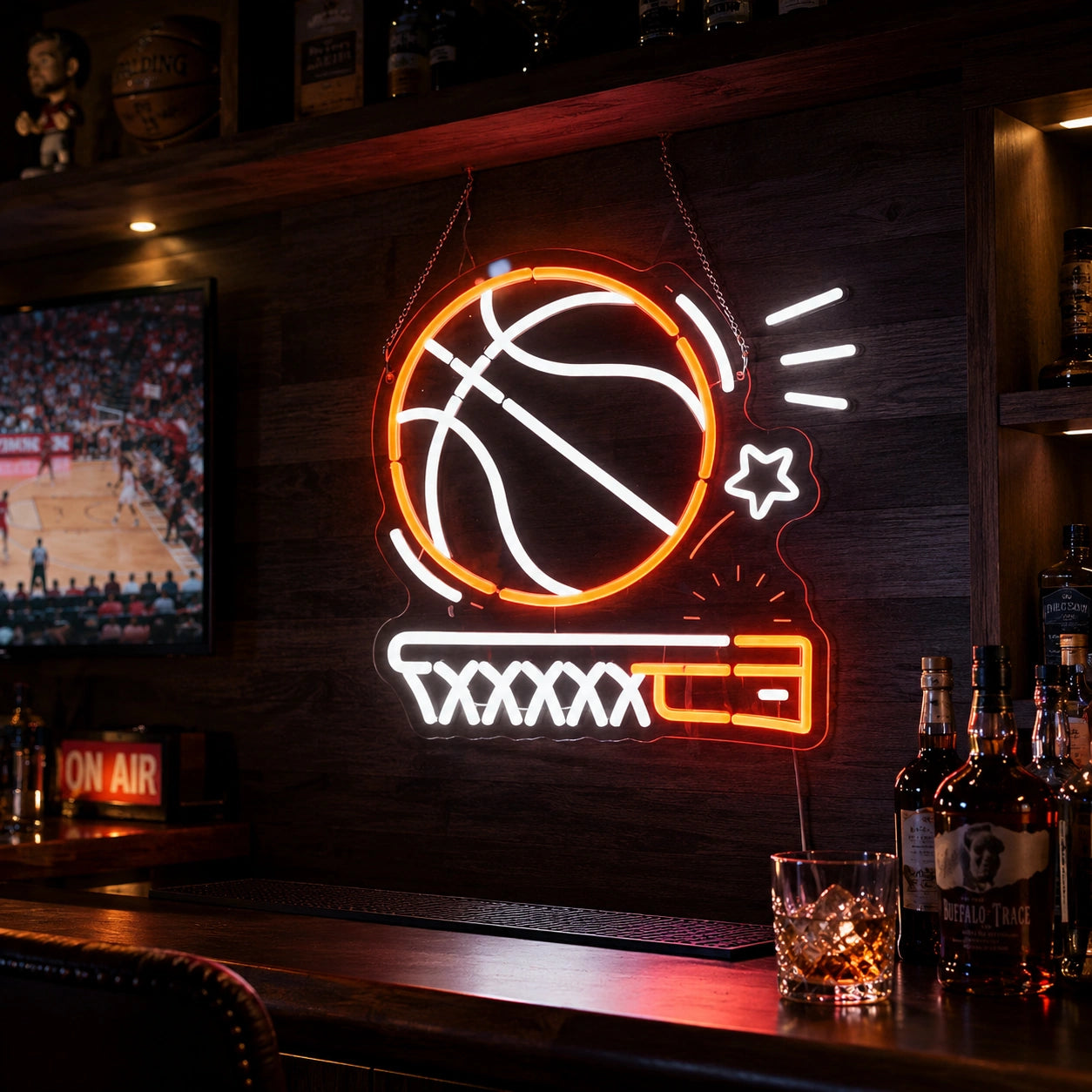 Basketball Bar Wall Neon Sign LED Neon Sign real lifestyle scene