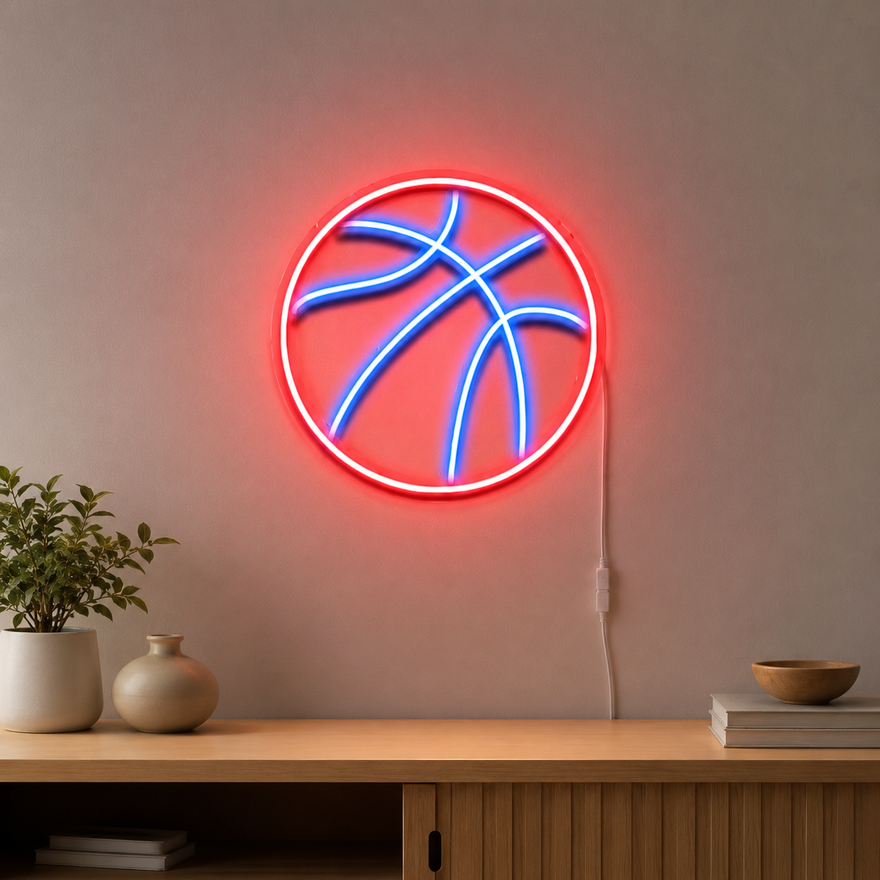 Basketball Decor Wall Art LED Neon Sign main product image