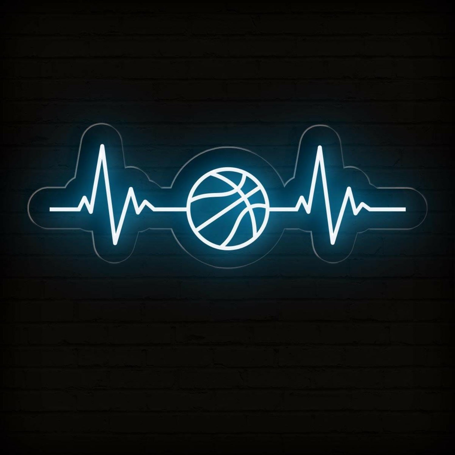 Basketball Heartbeat Led Neon Sign Basketball Room Decor | Shineneon