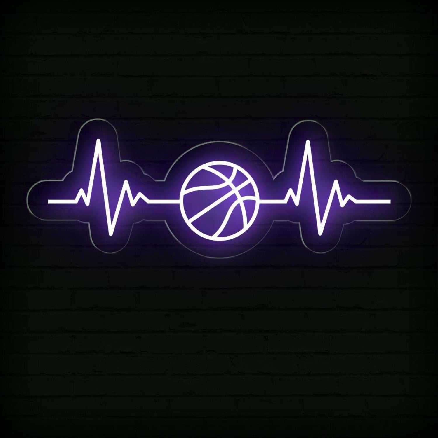 Basketball Heartbeat Led Neon Sign Basketball Room Decor | Shineneon