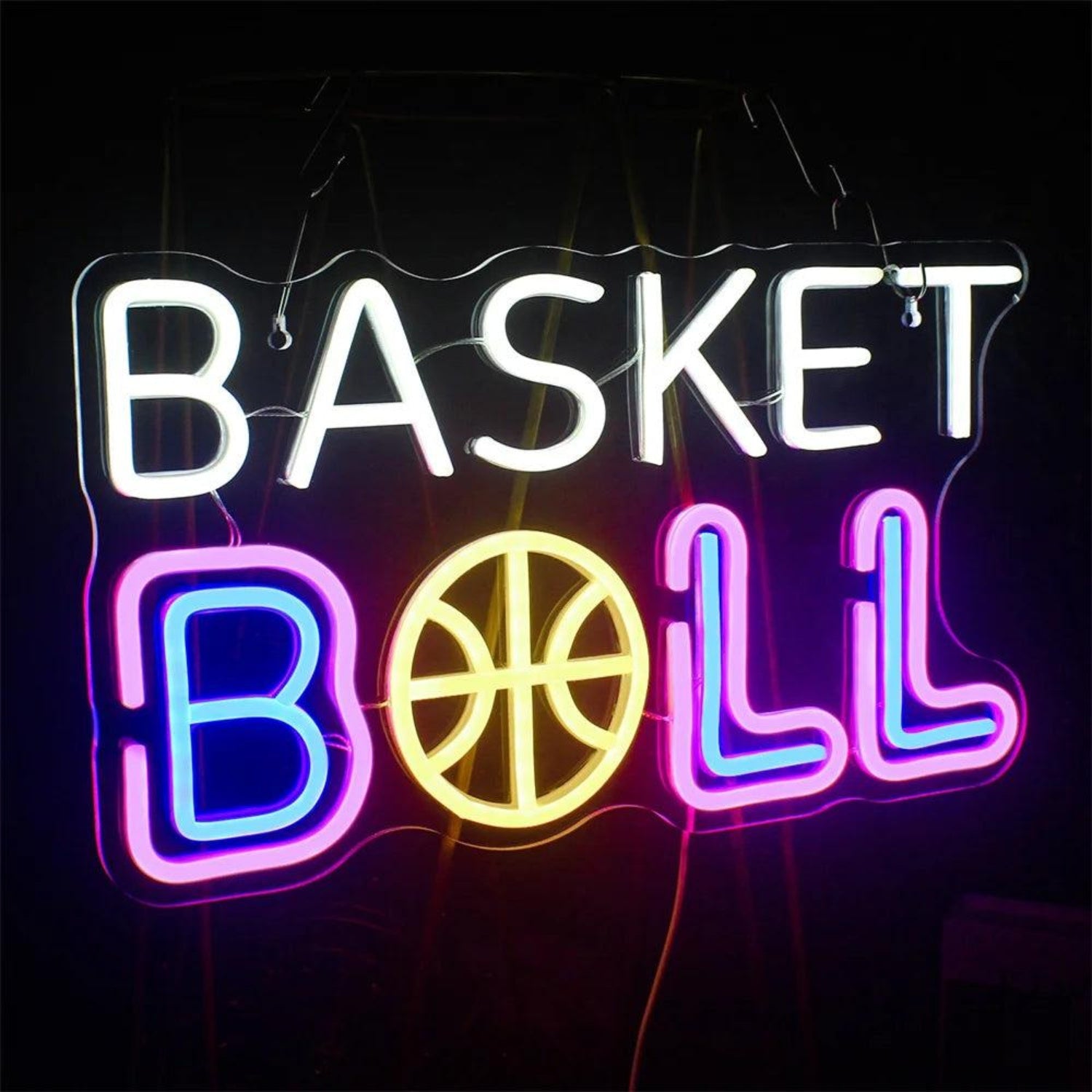 Basketball Led Neon Sign With Multi-Color Design Indoor Sports Decor | Shineneon