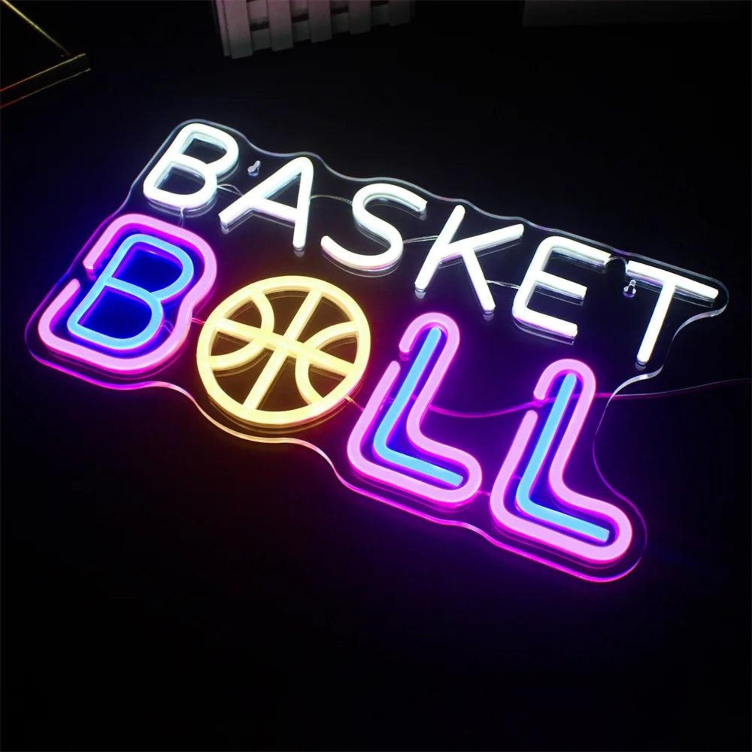 Basketball Led Neon Sign With Multi-Color Design Indoor Sports Decor | Shineneon
