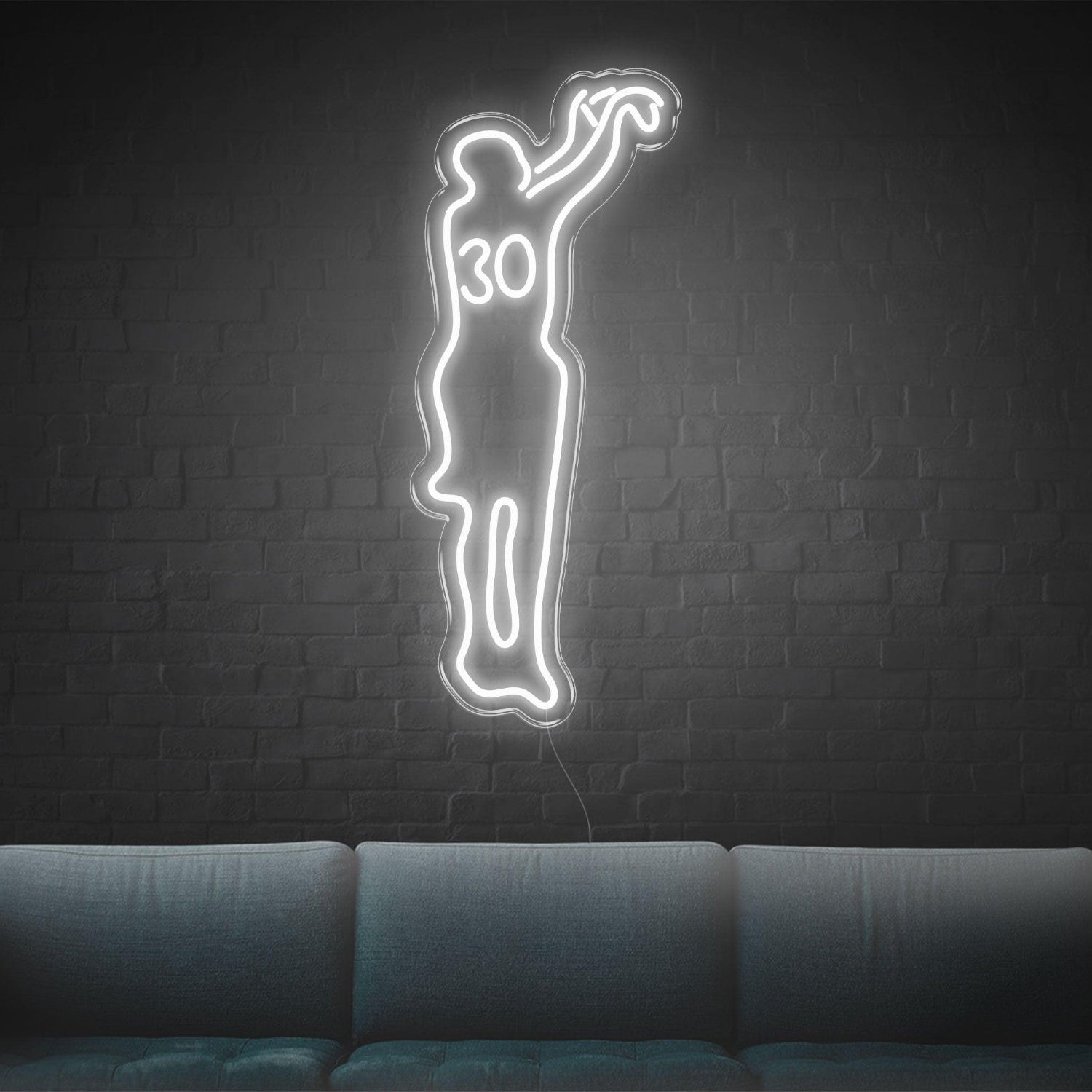 Basketball Player 30 Green Led Neon Sign Sports Room Decor | Shineneon