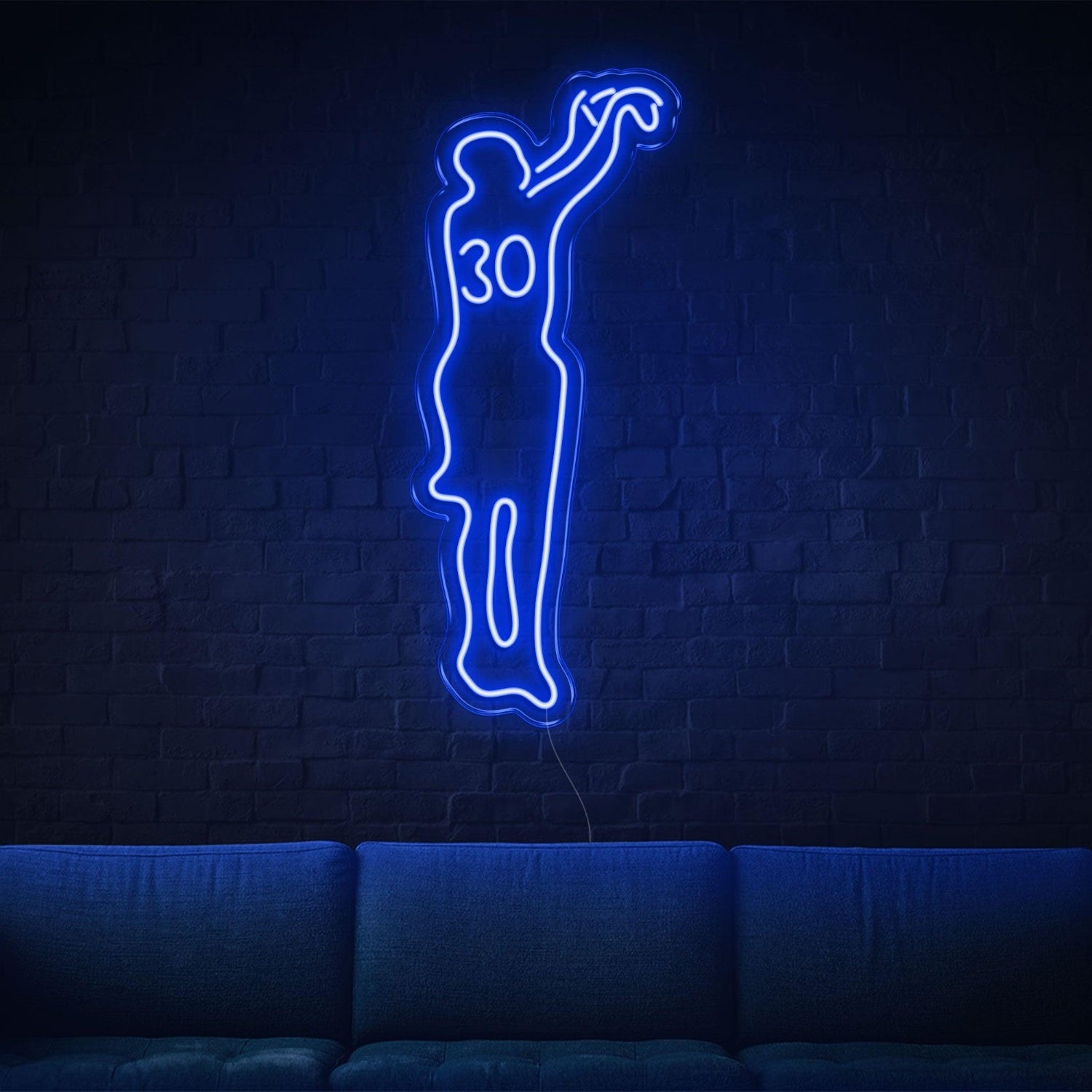 Basketball Player 30 Green Led Neon Sign Sports Room Decor | Shineneon