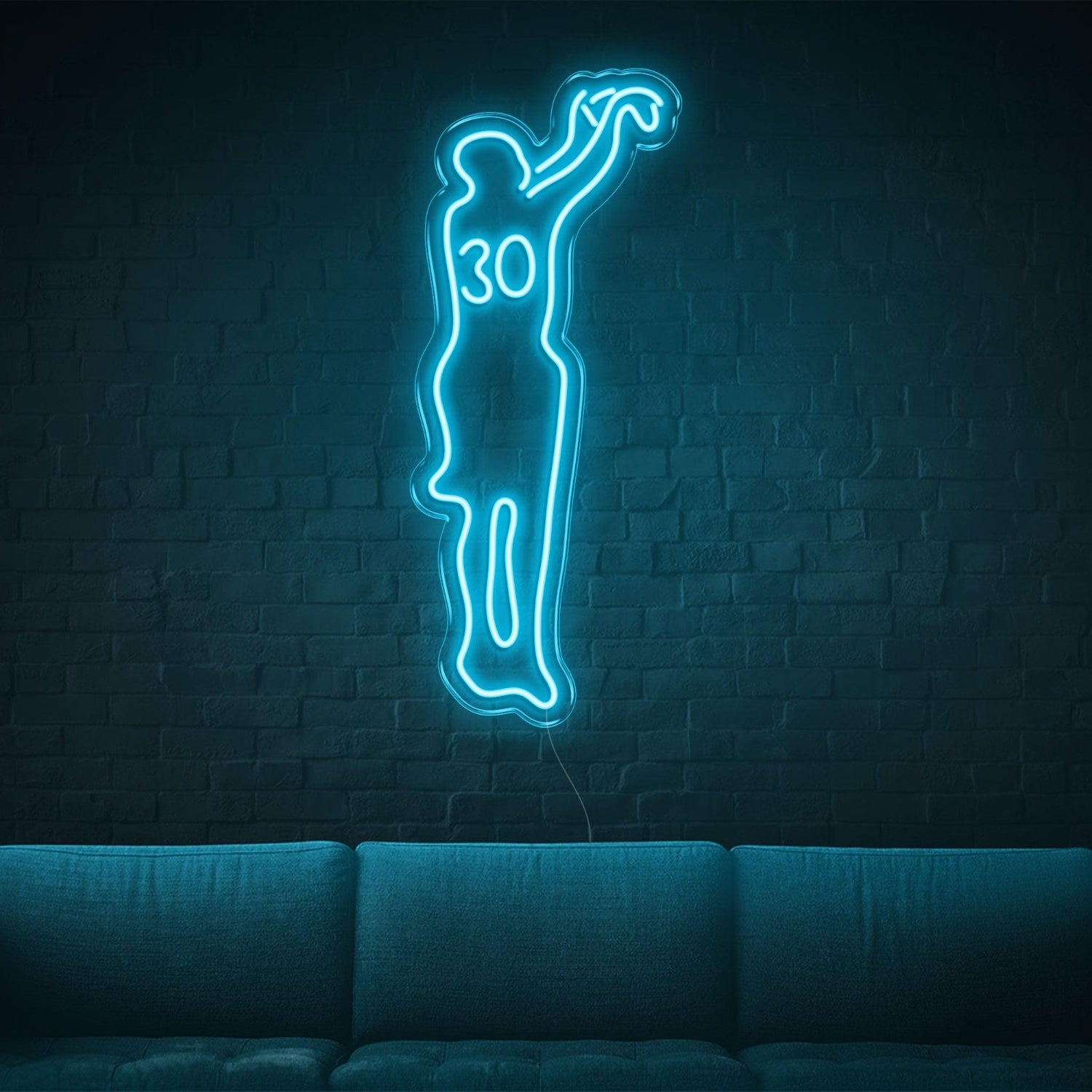 Basketball Player 30 Green Led Neon Sign Sports Room Decor | Shineneon