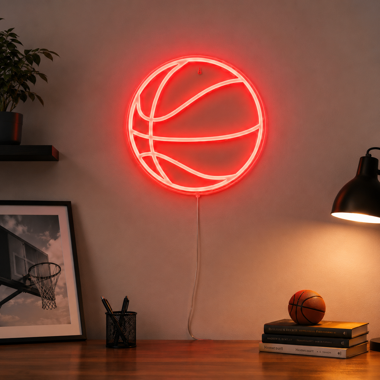 Basketball Training Room LED Neon Sign main product image