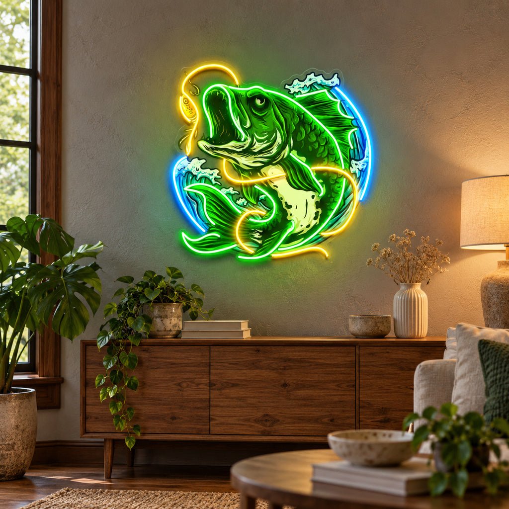 Bass Fish Biting Lure LED Neon Sign - Shineneon