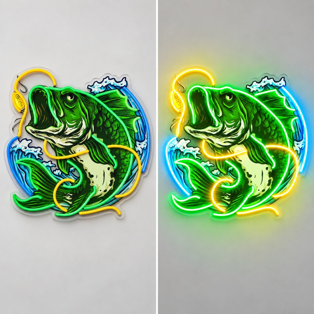 Bass Fish Biting Lure LED Neon Sign - Shineneon